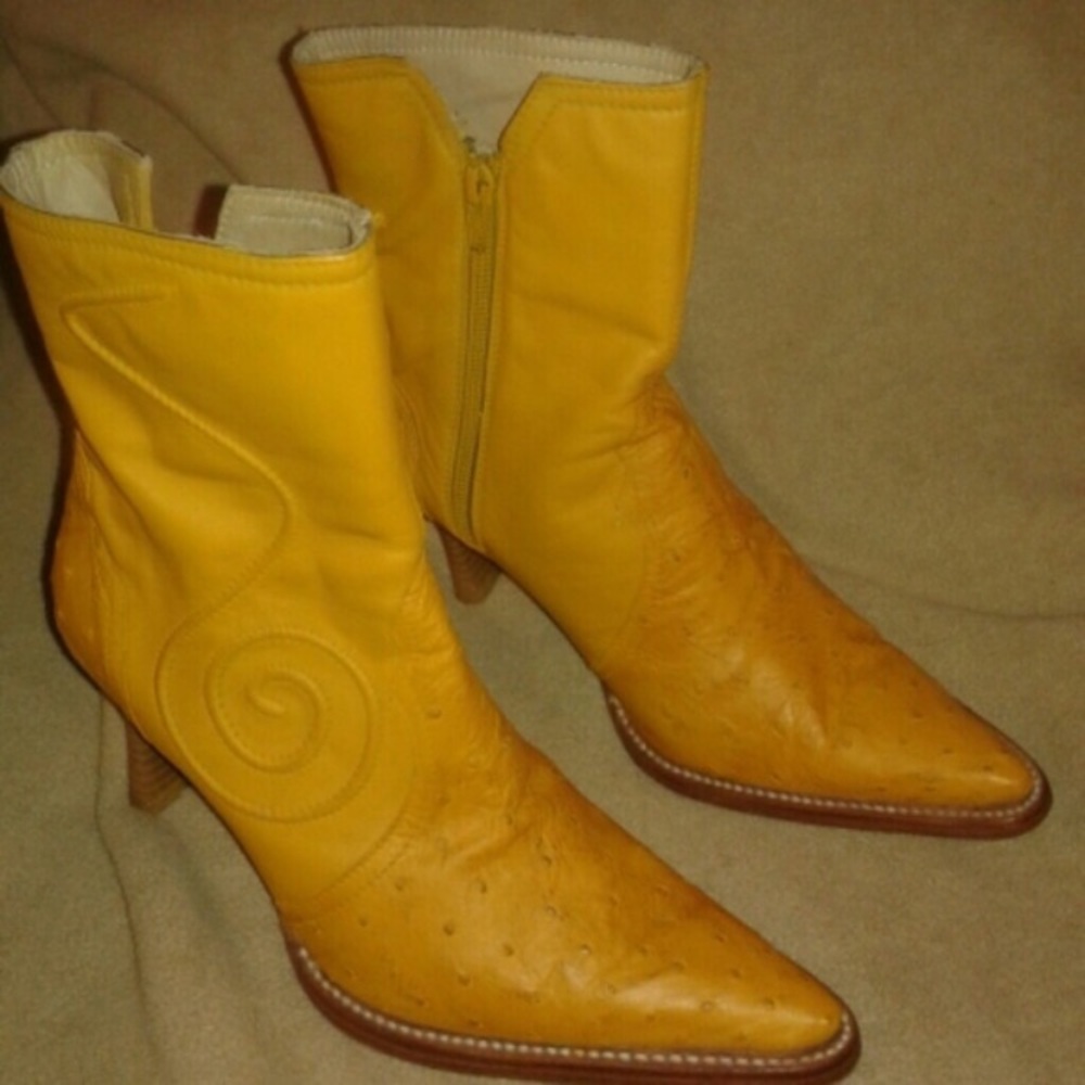 Authentic Ostrich Boots.